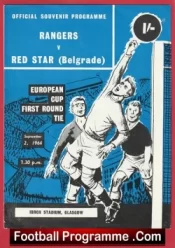 Glasgow Rangers v Red Star Belgrade 1964 – European Cup