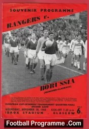 Glasgow Rangers v Borussia Munchen Gladbach 1960 – European Cup QF