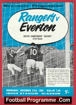  Glasgow Rangers v Arsenal 1968 Football Programme .COM Football Programmes Memorabilia