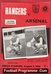 Glasgow Rangers v Arsenal 1968
