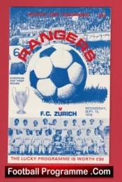 Glasgow Rangers v FC Zurich 1976 – European Cup