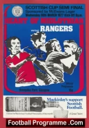 Heart Of Midlothian v Glasgow Rangers 1977 – Cup Semi Final Hampden