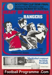 Heart Of Midlothian v Glasgow Rangers 1977 – Cup Semi Final Hampden
