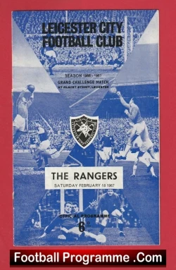  Stoke City v Glasgow Rangers 1967 - Grand Challenge Match Football Programme .COM Football Programmes Memorabilia