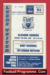 Leeds United v Glasgow Rangers 1968 – Fairs Cup