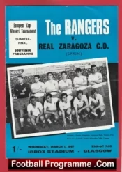 Glasgow Rangers v Real Zaragoza 1967 – European Cup
