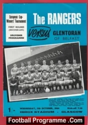 Glasgow Rangers v Glentoran 1966 – European Cup WC