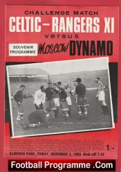 Glasgow Rangers + Celtic X1 v Moscow Dynamo 1965 – Friendly Game