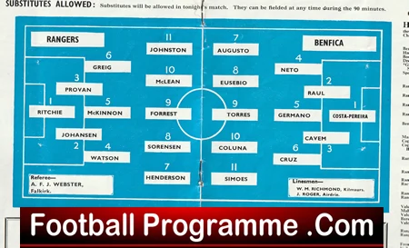 Glasgow Rangers v Benfica 1965 - Challenge Match - Image 3