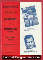 Glasgow Rangers v Dundalk 1968 – Fairs Cup Ibrox Alex Ferguson
