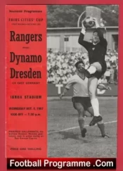 Glasgow Rangers v Dynamo Dresden 1967 – Fairs Cup Ibrox Ferguson