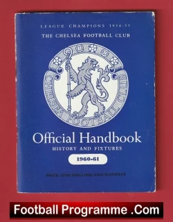  Chelsea Football Club Official Yearbook Handbook 1959 - 1960 Football Programme .COM Football Programmes Memorabilia