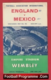 England v Mexico 1961 – Multi Signed Autographed Both Teams