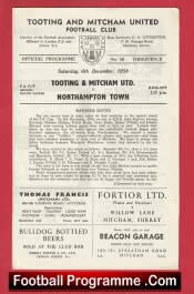 Tooting Mitcham United v Northampton Town 1958