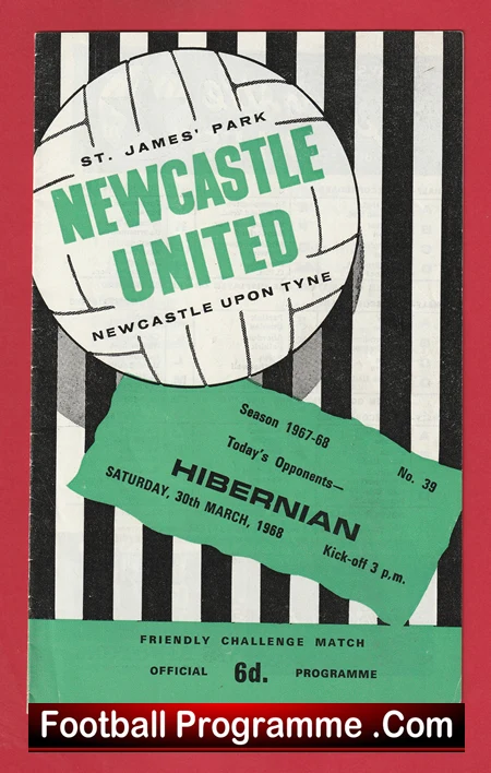 Newcastle United v Hibernian Hibs 1968 - Image 2
