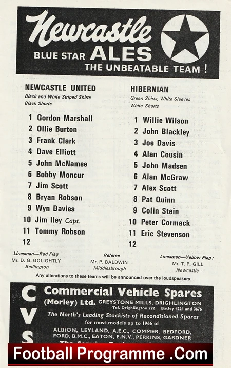 Newcastle United v Hibernian Hibs 1968 - Image 3