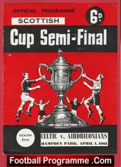 Glasgow Celtic v Airdrieonians Aidrie 1961 – Semi Final Match