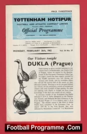 Tottenham Hotspur v Dukla 1962 – Prague Football Team