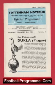 Tottenham Hotspur v Dukla 1962 – Prague Football Team