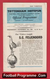 Tottenham Hotspur v Sport Club Feyenoord 1961