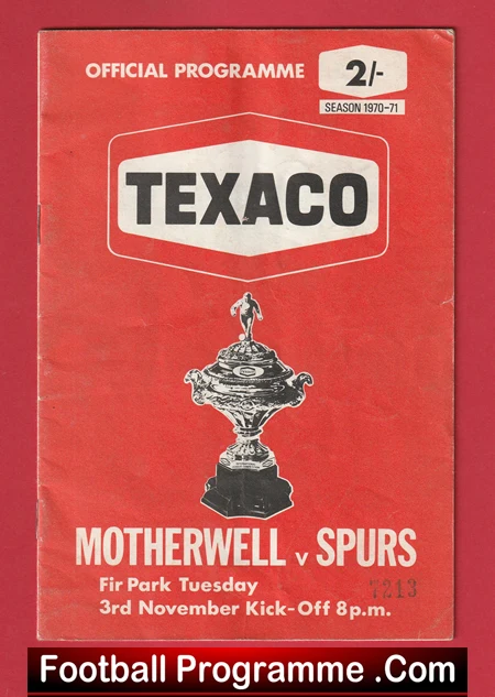 Motherwell v Tottenham 1970 - Texaco Cup to clear - Image 2
