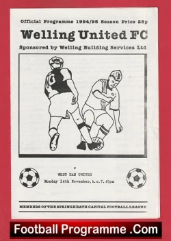  Malden Vale v Welling United 1980 - FA Vase Football Programme .COM Football Programmes Memorabilia