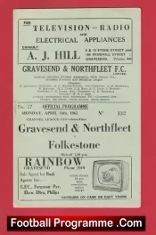 Gravesend Northfleet v Folkestone 1962 – Semi Final Channel League
