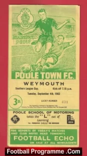 Poole Town v Weymouth 1962 – Southern League