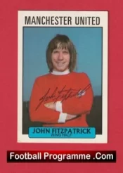 Manchester United John Fitzpatrick Autograph Signed Football Card Man Utd