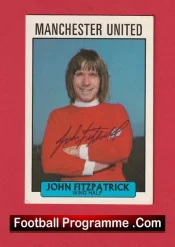 Manchester United John Fitzpatrick Autograph Signed Football Card Man Utd