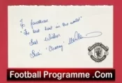 Manchester United Brian McClair Autographed Signed Sheet Man Utd
