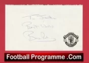 Manchester United Bryan Robson Autographed Signed Sheet Man Utd