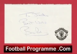 Manchester United Bryan Robson Autographed Signed Sheet Man Utd