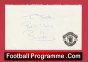 Manchester United Bryan Robson Autographed Signed Sheet Man Utd