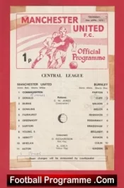 Manchester United v Burnley 1972 – Reserves