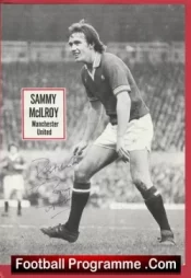 Manchester United Sammy McIlroy Autographed Signed Picture Man Utd