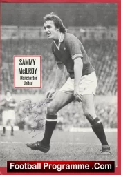Manchester United Sammy McIlroy Autographed Signed Picture Man Utd