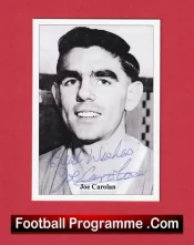 Manchester United Joe Carolan Autograph Signed Football Card Man Utd