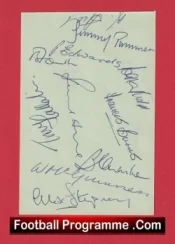 Manchester United Multi Signed Autographed Sheet 1960s Charlton Kidd Etc