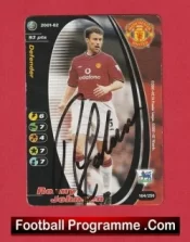 Manchester United Ronny Johnsen Autographed Signed Football Card Man Utd
