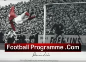 Manchester United Denis Law Autograph Signed Large Glossy Picture Man Utd