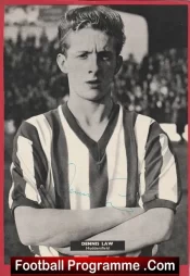 Huddersfield Town Denis Law Autograph Signed Picture