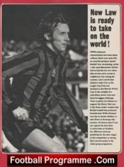 Manchester City Denis Law Autograph Signed Picture