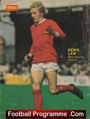 Manchester United Denis Law Autograph Signed Picture Man Utd