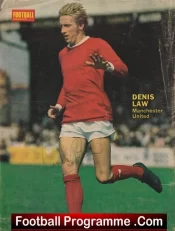 Manchester United Denis Law Autograph Signed Picture Man Utd