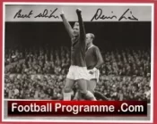 Manchester United Denis Law Autographed Signed Picture Man Utd