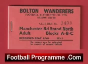 Bolton Wanderers Season Ticket Book – Unused 1979 – 1980