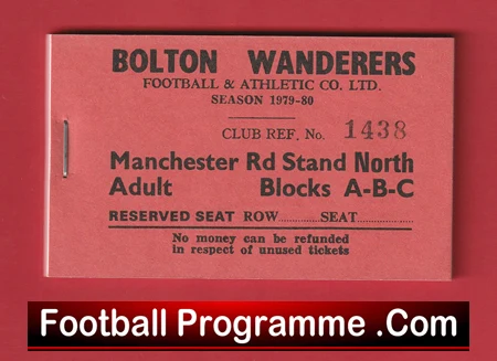 Bolton Wanderers Season Ticket Book - Unused 1979 - 1980 - Image 2