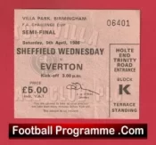 Sheffield Wednesday v Everton 1986 – FA Cup Semi Final Ticket