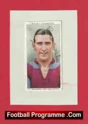 West Ham United Len Goulden Autograph Signed Cigarette Card 1930s